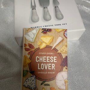 MAISON DU FROMAGE MARBLE CHEESE TOOL SET & CHEESE LOVERS BOOK